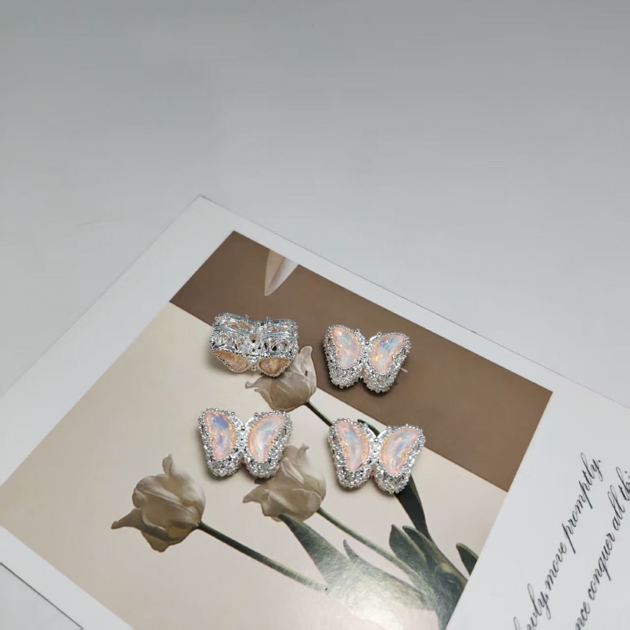 Diamant pêche moka plaqué argent