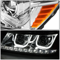 Kit de phares à LED avec boîtier chromé pour Dodge Journey 2009-2020 Halo DRL, clignotant, projecteur