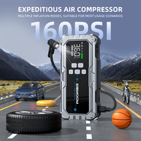 Batterie tout-en-un 4-en-1 pour voiture et moto avec pompe à air numérique 12V démarreur intelligent multifonction et écran LCD