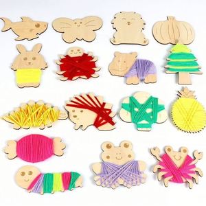 Pièces en bois de chiot peintes à la main pour enfants, artisanat créatif DIY, jouets éducatifs pour les 4-6 ans, art fait main pour la maternelle - Product Image 3