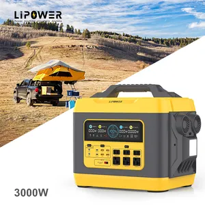 Lipower 3kw bidirecional inversor Lifepo4 bateria empilhável 3000 watt central elétrica portátil