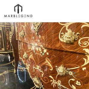 Meubles de salon de luxe au prix fabricant, ensembles de meubles en bois brun royal avec armoire de rangement - Product Image 5