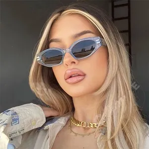 Gafas Fashion Summer Small Vintage Glass Lens Sun Glasses Shades Women Retro Cat Eye Sunglasses For Teens Girl