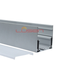 Profil en aluminium LS-171 réfléchissant SlotV LED lumière linéaire fente plafond suspendu lampe de lavage de mur traitement de coupe personnalisé