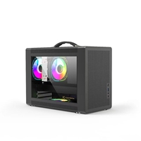 2025 pas cher bureau Mini ordinateur boîtier PC armoire ordinateur Micro ATX Mini ITX boîtier de jeu verre trempé Portable PC Stock
