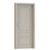 Porte intérieure en bois insonorisée certifiée anti-poussière Porte en bois vitrée belle conception résidentielle