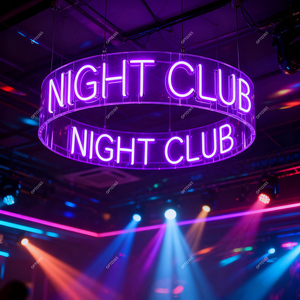 Plafonnier Acrylique <span class=keywords><strong>Arc</strong></span> Rond Lettres Personnalisées Néon Pendentif Lustre Club Bar Événements Tenture Murale Décoratif Enseigne Au Néon - Product Image 4