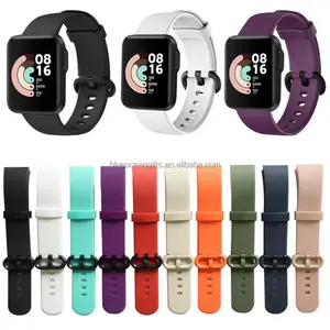 Gelang Silikon Pengganti Tali Jam Tangan Pintar, Kustom untuk XiaoMi Mi Watch Lite Gelang Silikon Olahraga untuk XiaoMi RedMi Watch