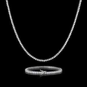 Bridal Blue Zircon Gold & Silver Jewelry <b>Set</b> for <b>Women</b> Wedding Flower Tennis Necklace Earrings Bracelet <b>Set</b> Wedding <b>Set</b> <b>Women</b> - Product Image 1