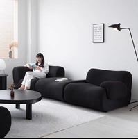 Conjunto de Sofá Moderno Compacto, Sofá Cama, Sofá Seccional, Muebles de Sala de Estar para Relajarse