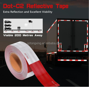 Cường độ cao khả năng hiển thị phản quang chất lượng tốt nhà máy Bán buôn giá tốt Xe Cảnh Báo Sticker phản chiếu phim Băng DOT--C2 - Product Image 6