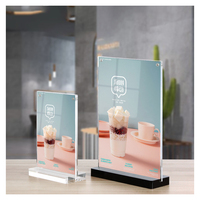 Support de Table en Acrylique Magnétique en Forme de T pour Cartes A4 A5 A6 – Présentoir Publicitaire en Acrylique pour Entreprises – Prix Usine