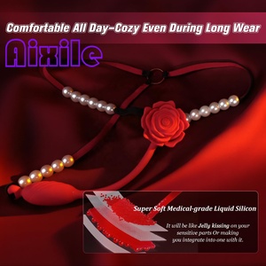 Vibrador de Clítoris y Vagina para Parejas, con Perlas de Rosa, Tipo Tanga, Control por Aplicación, Juguete Sexual para Adultos - Product Image 5