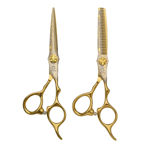 Chuyên Nghiệp 6-Inch Thép Không Gỉ Salon Tóc Kéo Thiết Kế Thời Trang Vàng In Cho Cắt Tạo Kiểu Cho Thợ Cắt Tóc Tạo Kiểu Tóc - Product Image 6