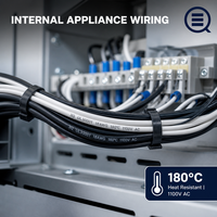 Câble en cuivre direct usine, vente en gros, UL30001, haute température, tension 1100V, câble isolé SR pour équipement électrique