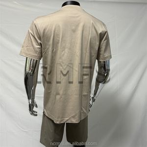 Di lusso girocollo morbido lucido bianco doppio cotone mercerizzato magliette da uomo Fitness Gloss doppio cotone mercerizzato <span class=keywords><strong>T</strong></span> shirt da uomo - Product Image 2