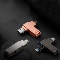 Pendrives de Metal Giratorios de 8GB-2TB Interfaz de Tipo C Disco Flash Pen Drive Memoria Usb Custom Cle Usb Flash Drives