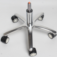 Pièces de base pour chaise de bureau en acier chromé à 5 branches, cadre de mobilier, base de pieds de chaise d'ordinateur pour chaises pivotantes