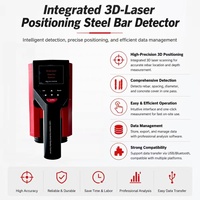 Détecteur laser 3D intégré de barres d'armature, mesureur de couverture de béton, localisateur de barres d'acier, scanner pour le contrôle qualité des bâtiments