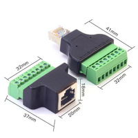Nieuwe Netwerk Connector Rj45 Socket Naar 8-Bit Terminal Rj45 Naar 8pin Soldeerloze Adapter Terminal