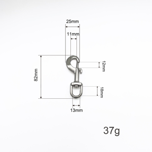 Mousquetons en métal pour porte-clés, mousquetons pivotants de 15 mm pour laisse de chien - Product Image 5