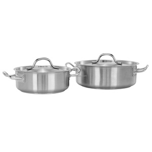 Stainless Steel Soup <b>Pot</b> With Lid Double Handle Dishwasher Safe <b>Induction</b> Compatible Minimalist Design Commercial Kitchenware - Product Image 6
