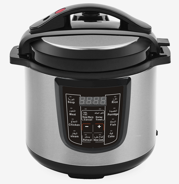 GT1201-W 12L Stainless Steel Housing Manual/Electric Multifunction LED Screen Programmable Pressure Cooker for Household Use