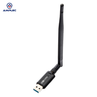 Adaptor WiFi USB Nirkabel Dual Band 2.4/5GHz 1300Mbps Antena High Gain Plug and Play Dongle Jaringan Eksternal untuk PC/Laptop Stok