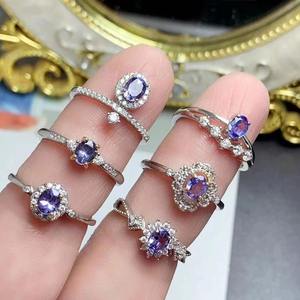 कारखाने उच्च गुणवत्ता वाली प्राकृतिक टैन्ज़ानाइट टेट्राममेट बैंगनी अंगूठी शादी या पार्टी के लिए डायमंड क्लासिक शैली की आपूर्ति करता है। - Product Image 5