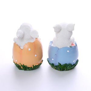 <b>Easter</b> Bunny Resin Statue Egg <b>Ornament</b> Spring Home Decoration Indoor Gift - Product Image 4