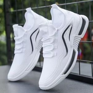 Zapatillas de Deporte de Moda para Hombre, Primavera-Verano, Antideslizantes, Informales, para Correr, con Parte Superior de Malla Transpirable, Cómodas, Blancas - Product Image 5
