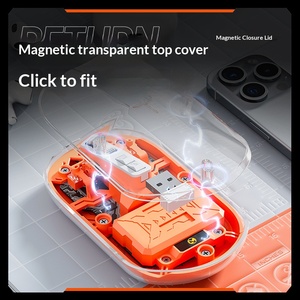 Custom New Transparent <b>Wireless</b> <b>Mouse</b>, <b>Rechargeable</b> Tri-mode <b>Mouse</b>, Portable Office Gift <b>Mice</b> Ready Stock - Product Image 4