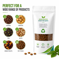 Sachet Doypack Écologique Recyclable pour Aliments pour Animaux avec Fermeture Éclair, Personnalisé, en PE Monocouche, pour Friandises et Croquettes pour Chiens