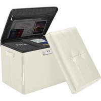 Tabouret de rangement pliant ignifuge et imperméable Pouf pouf pouf avec rangement