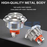 Interrupteur à bouton-poussoir intelligent mécanique HUSA de haute qualité IP65, 16mm-22mm, 1NC, marche/arrêt, 2 bornes à vis, métal, AC250V, pour appareils électroménagers