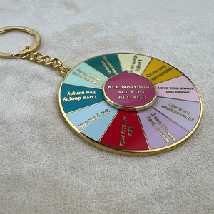 Divertente cosa mangiare ruota girevole portachiavi Daisy decisione smalto girevole scorrevole portachiavi in movimento gioielli - Product Image 2