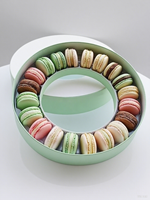 Sunshine Vente en gros de luxe de haute qualité papier Macaron emballage alimentaire boîte-cadeau avec logo personnalisé imprimé rond papier boîtes tubulaires