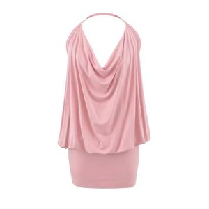 เสื้อยืดมินิเดรสแฟชั่นฤดูร้อนสำหรับผู้หญิง ไซส์ยุโรป สไตล์สตรีทคลับ เปิดหลัง สายคล้องคอ เซ็กซี่ ขายส่ง - Product Image 4