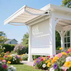 Étanche à l'eau personnalisé 3x4 extérieur en aluminium Pergola LED ensemble de supports motorisés carré Tube Post Parasol pavillon de Style chinois - Product Image 3