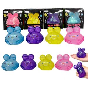 Figura de Conejito Miniatura, Bola Antiestrés, Decoración Kawaii para Escritorio, Cabeza de Conejo Transparente, Juguete Antiestrés para Oficina, Envío desde Almacén en EE. UU. - Product Image 1
