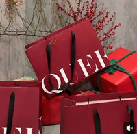 Sacs de shopping en carton ivoire personnalisés avec logo imprimé, sacs cadeaux en papier d'art pour chaussures/vêtements