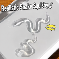 Jouet anti-stress en forme de serpent transparent, très populaire sur TikTok, gadget magique pour soulager le stress.