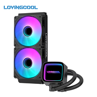 LOVINGCOOL Source Factory 120/240/360mm ARGB Refroidisseur de processeur liquide tout-en-un Kit de refroidissement par eau pour Intel LGA 1700 1200 115X AMD AM4