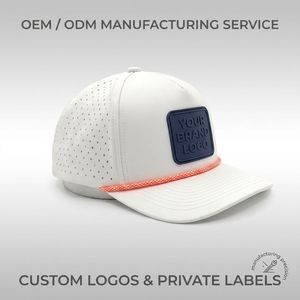 Cappellino da Baseball Personalizzato con Fori Tagliati al Laser, Impermeabile, Motivo Leopardato, Cordino Arancione, 5 Pannelli, Patch in Gomma, Snapback, Cappello da Golf Unisex - Product Image 4