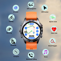 Montre GPS Sportive Sunroad, Tracker d'Activité, Navigation avec Cartes Hors Ligne, Course à Pied, Cyclisme, Altimètre, Boussole, Montre Digitale pour Hommes