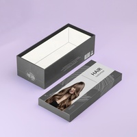 Couvercle d'emballage recyclable fait main de luxe avec logo personnalisé extension de cheveux paquet de perruques et boîtes de base Fabricant