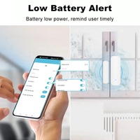 Sensor Inteligente WiFi Tuya para Puerta y Ventana con Batería para Seguridad en el Hogar, Exteriores, Garaje y Automóvil