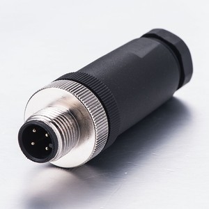 Connecteur M12 5/8 broches 12V 10A PG7 en cuivre ABS étanche noir IP67 pour câble automobile, mâle et femelle - Product Image 4
