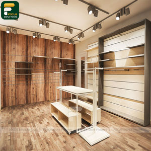 Présentoir de Luxe pour Vêtements : Meuble Îlot avec Armoire Suspendue et Zone de Présentation Centrale à Bords en Verre - Product Image 3