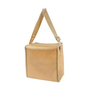 Sac isotherme pliable personnalisé avec logo pour livraison de crème glacée, poisson, fruits de mer et bière, en cuir PU écologique et feuille d'aluminium - Product Image 1